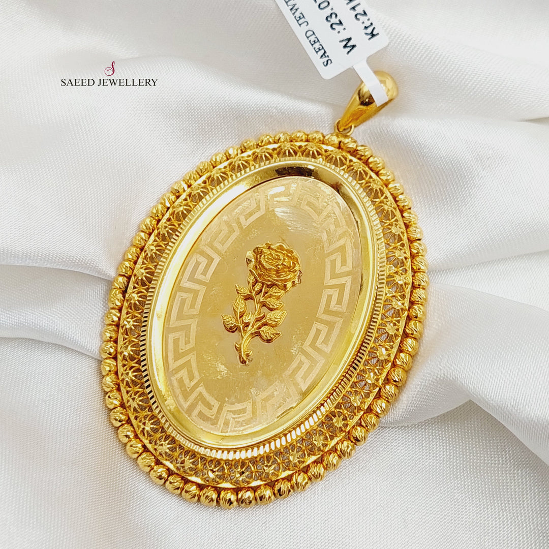 21K Gold Ounce Pendant by Saeed Jewelry - Image 4