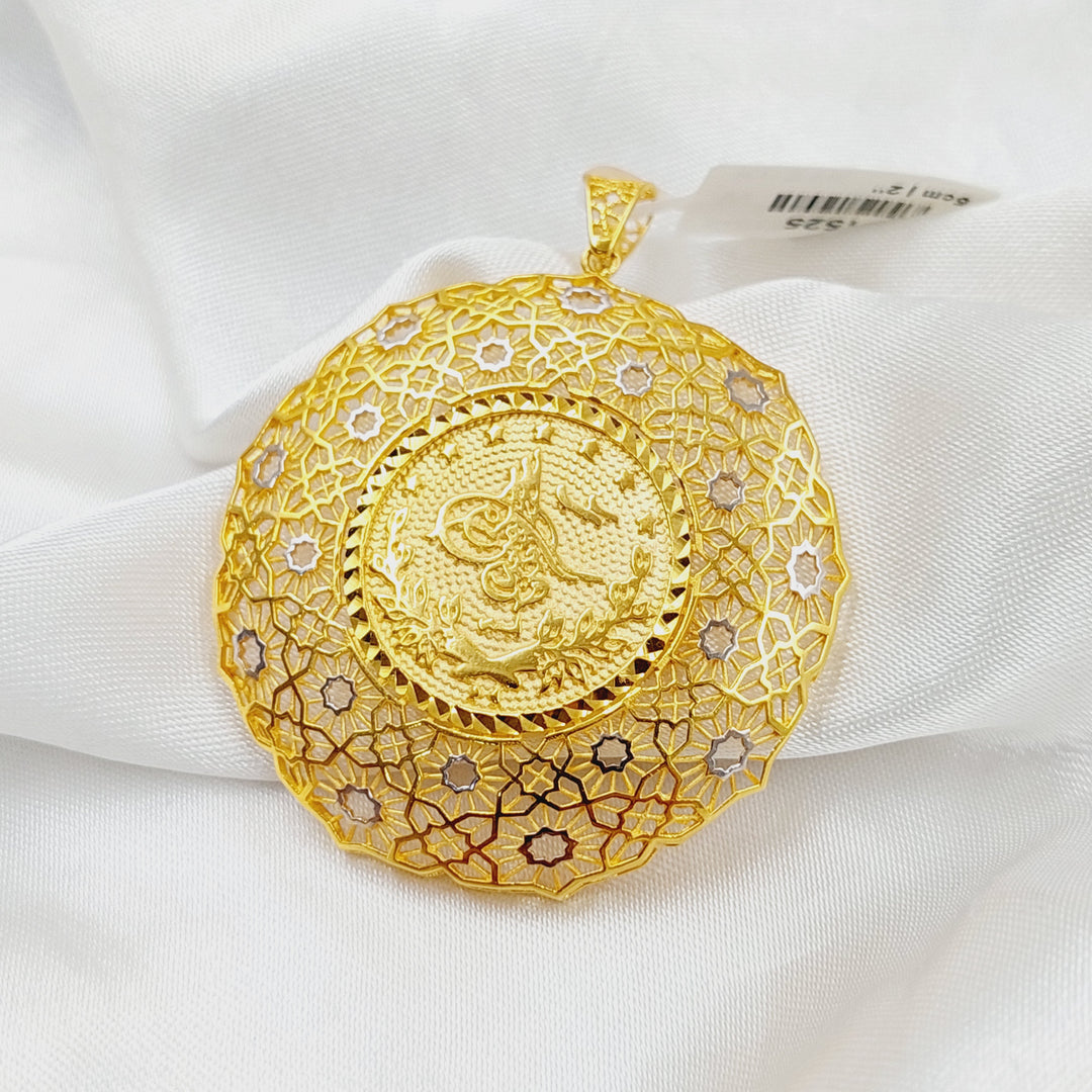 21K Gold Deluxe Rashadi Pendant by Saeed Jewelry - Image 3