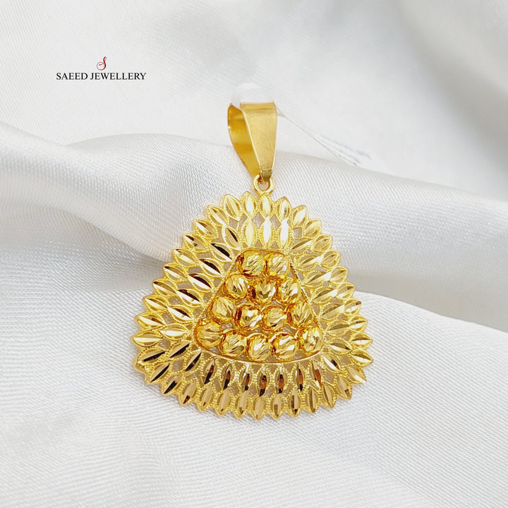 21K Gold Leaf Pendant by Saeed Jewelry - Image 1