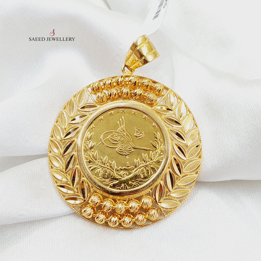 21K Gold Rashadi Pendant by Saeed Jewelry - Image 4