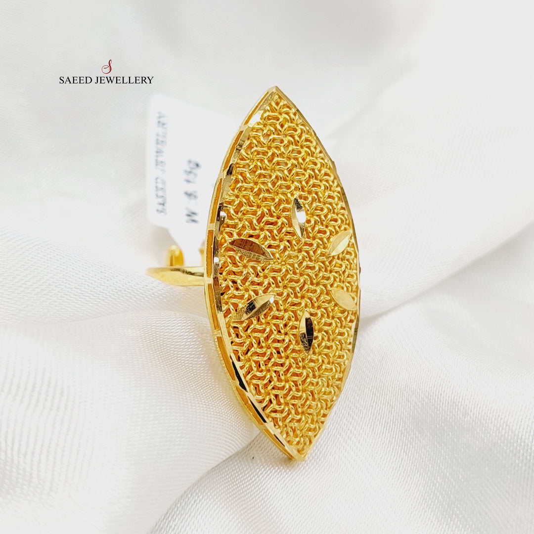 21K Gold Bahraini Ring by Saeed Jewelry - Image 1