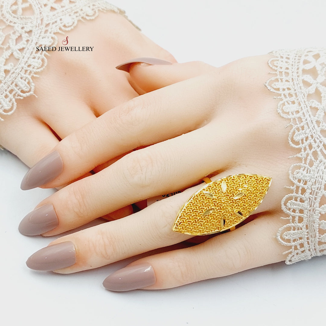 21K Gold Bahraini Ring by Saeed Jewelry - Image 5