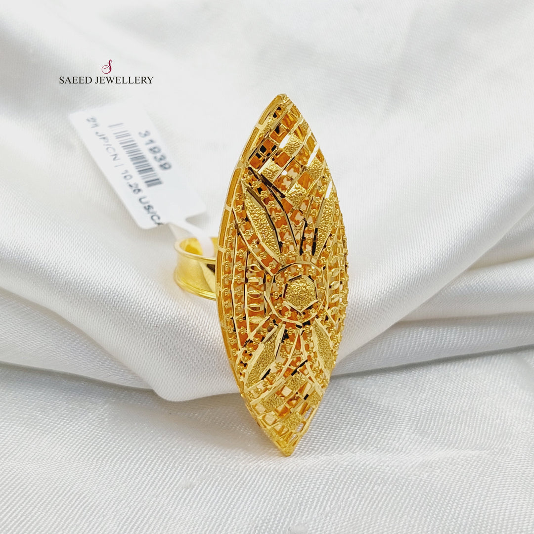 21K Gold Bahraini Ring by Saeed Jewelry - Image 4