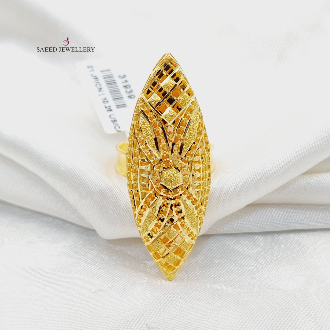 21K Gold Bahraini Ring by Saeed Jewelry - Image 1