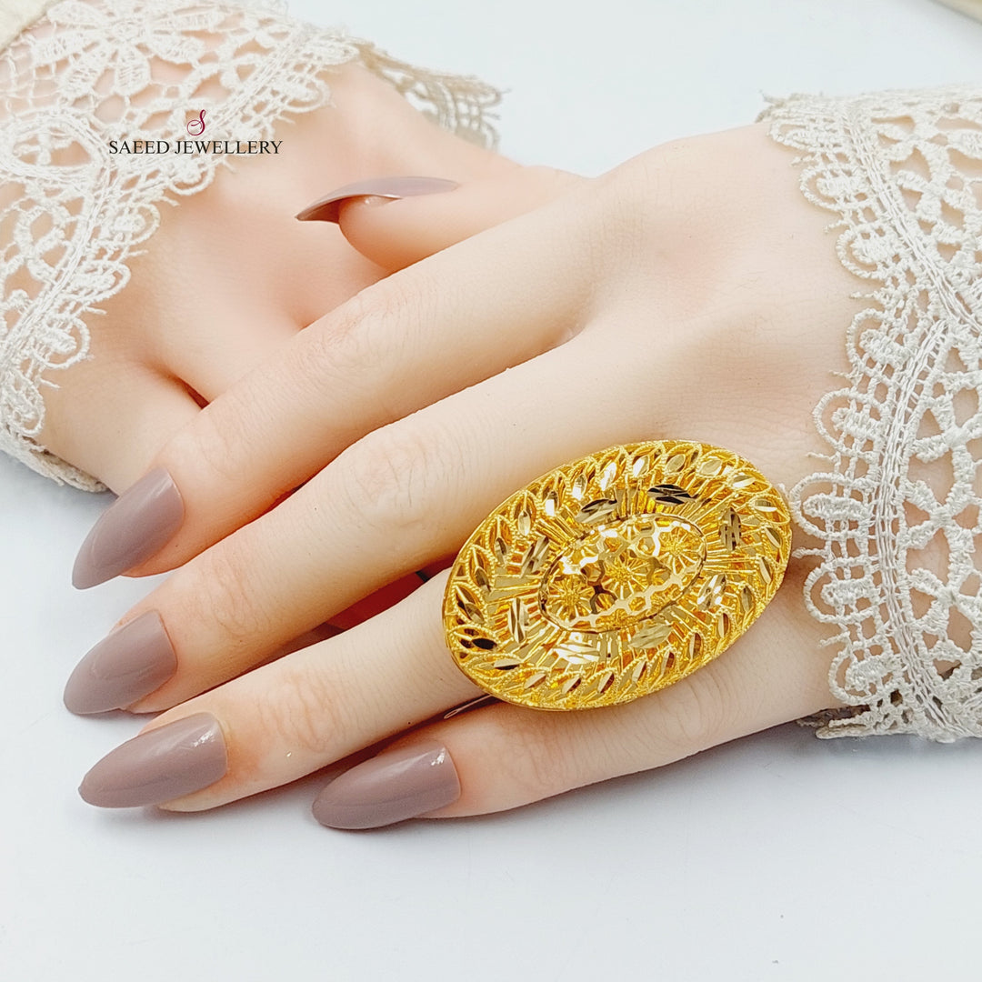 21K Gold Bahraini Ring by Saeed Jewelry - Image 5