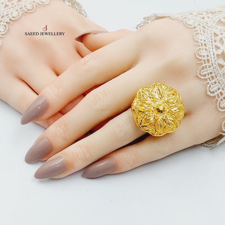 21K Gold Bahraini Rose Ring by Saeed Jewelry - Image 5