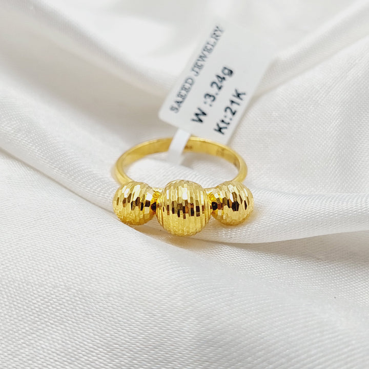 21K Gold Balls Ring by Saeed Jewelry - Image 1