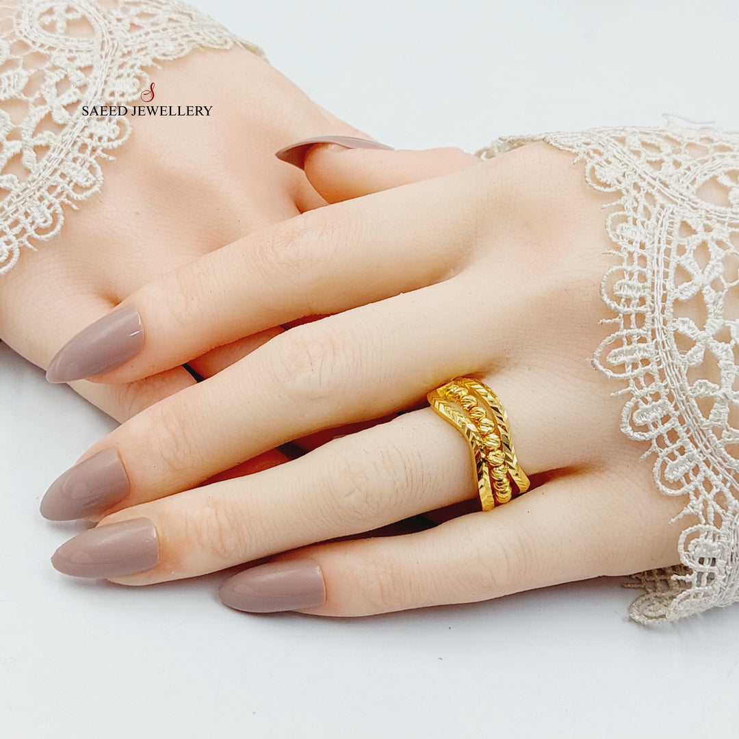 21K Gold Balls Ring by Saeed Jewelry - Image 4