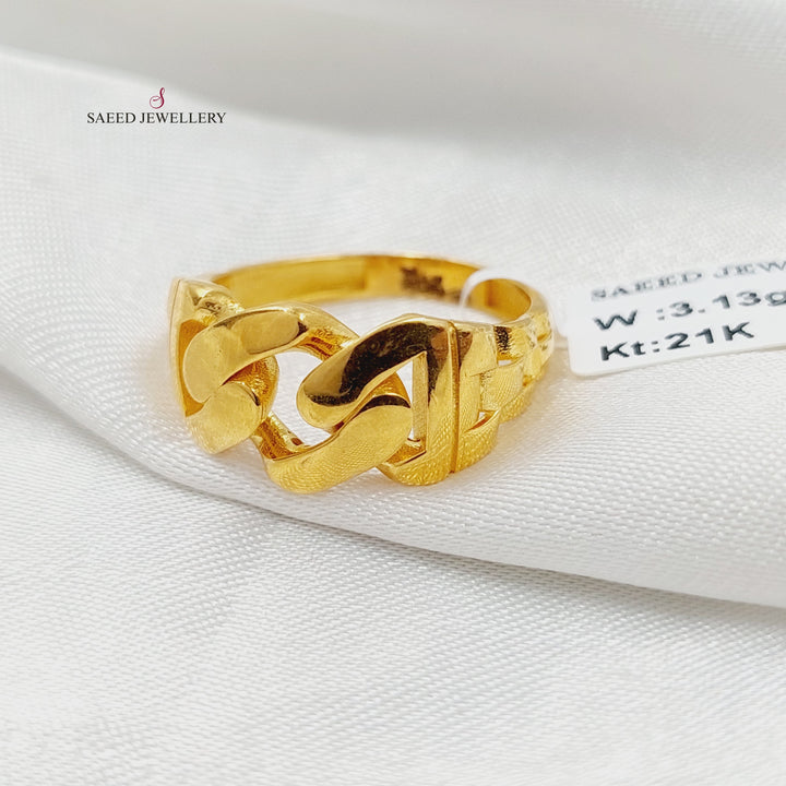 21K Gold Bar Ring by Saeed Jewelry - Image 3