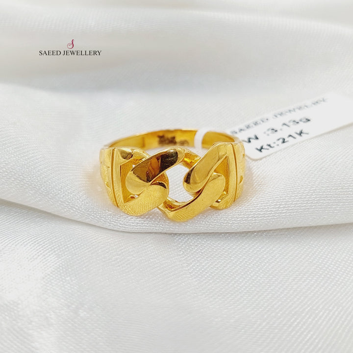 21K Gold Bar Ring by Saeed Jewelry - Image 1