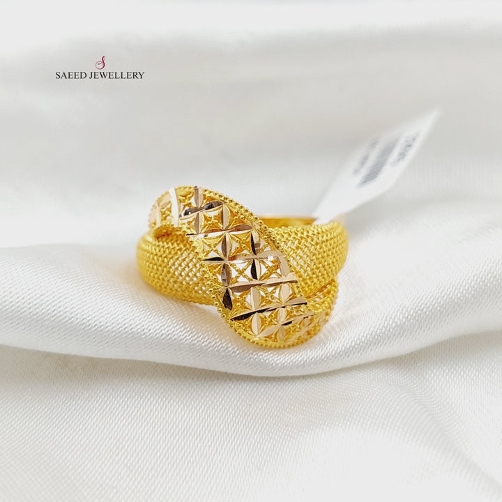 21K Gold Belt Ring by Saeed Jewelry - Image 1