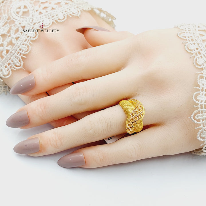 21K Gold Belt Ring by Saeed Jewelry - Image 4