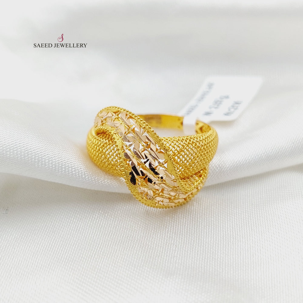 21K Gold Belt Ring by Saeed Jewelry - Image 2