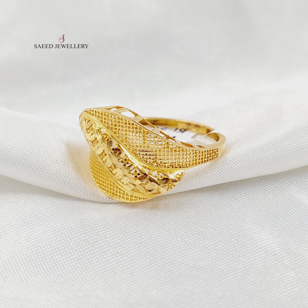 21K Gold Belt Ring by Saeed Jewelry - Image 2