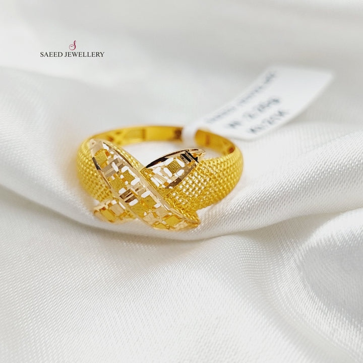 21K Gold Belt Ring by Saeed Jewelry - Image 6