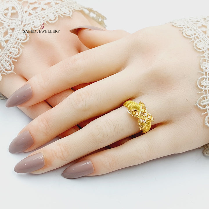 21K Gold Belt Ring by Saeed Jewelry - Image 4