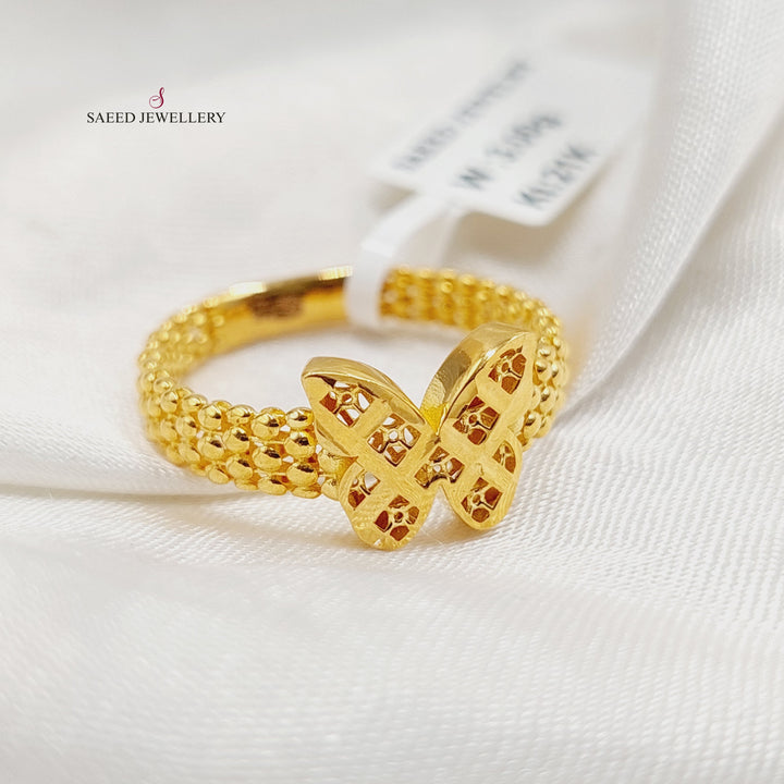 21K Gold Butterfly Ring by Saeed Jewelry - Image 2