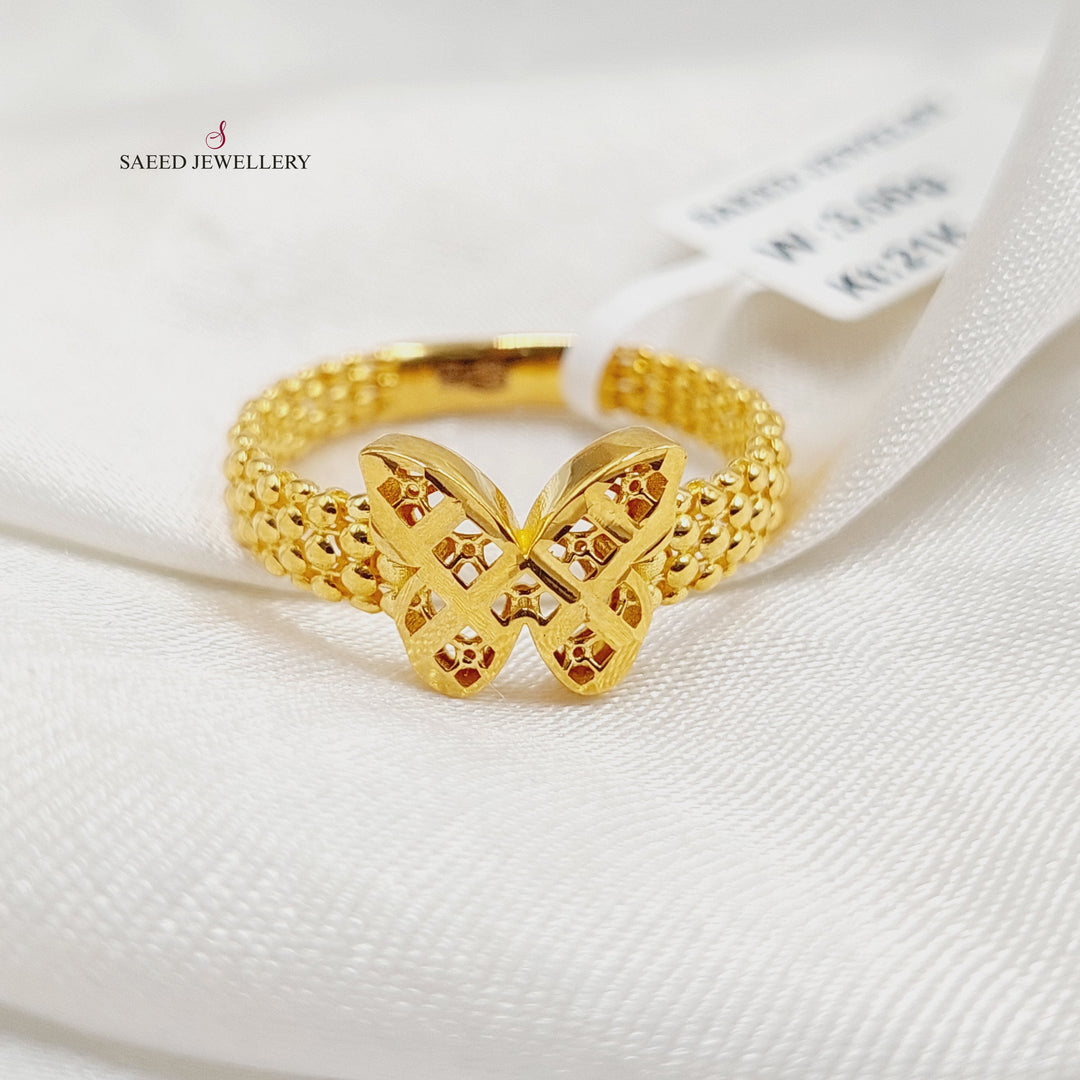 21K Gold Butterfly Ring by Saeed Jewelry - Image 2