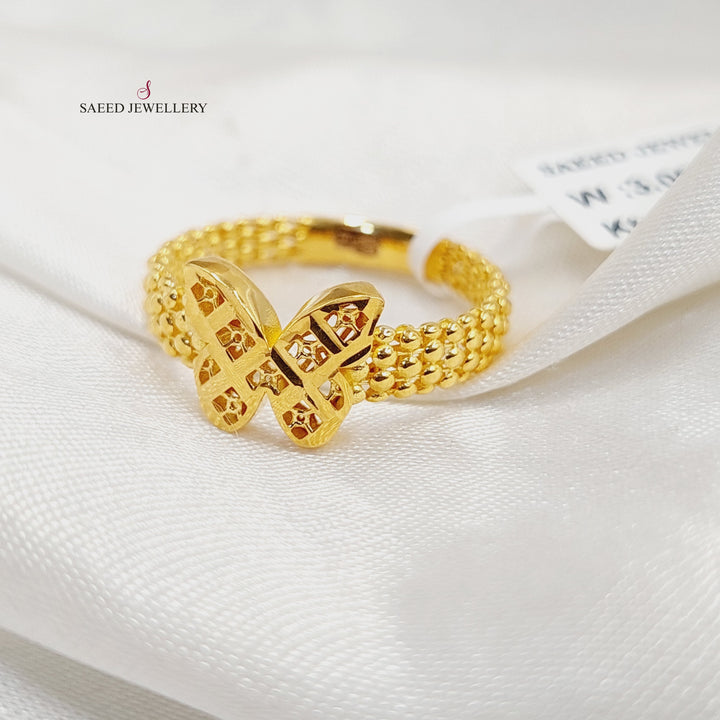 21K Gold Butterfly Ring by Saeed Jewelry - Image 3