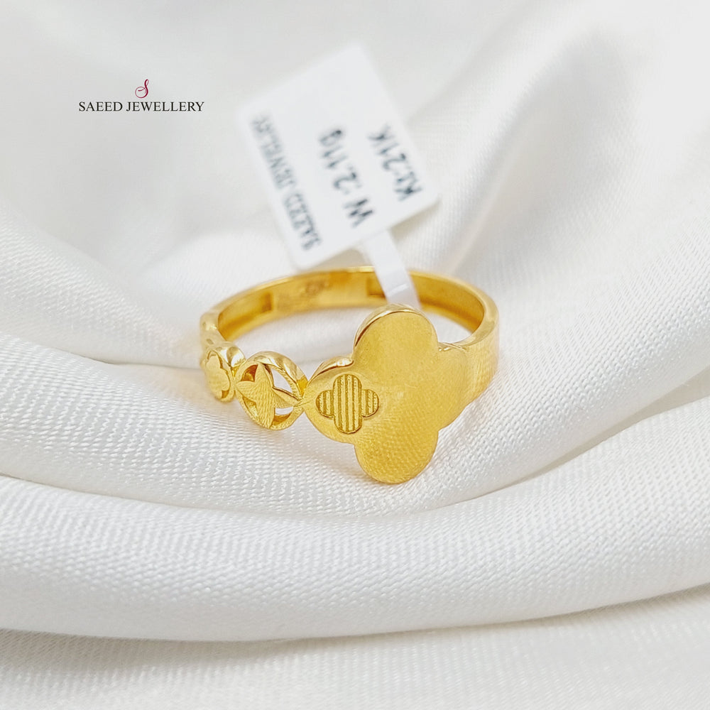 21K Gold Clover Ring by Saeed Jewelry - Image 2