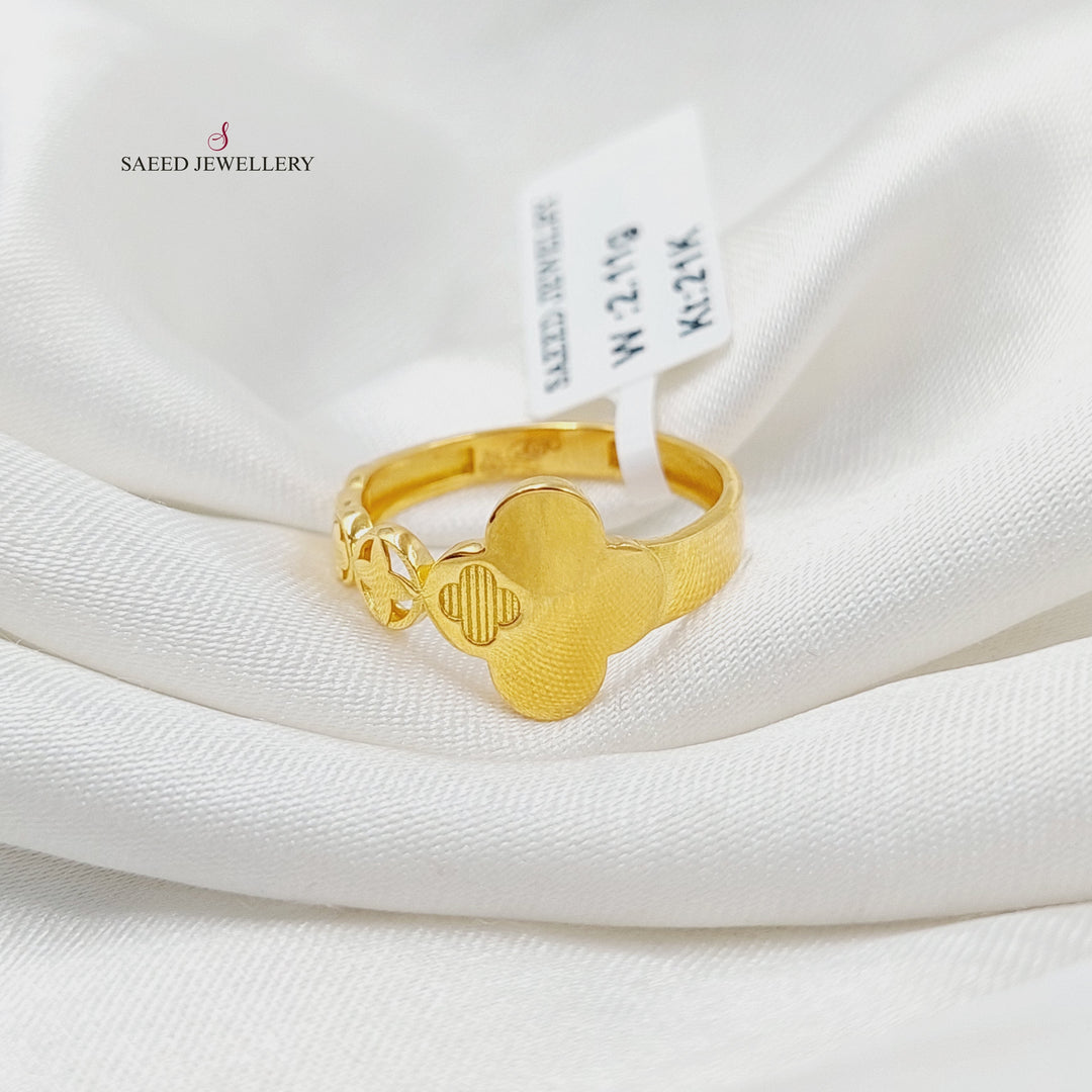 21K Gold Clover Ring by Saeed Jewelry - Image 1