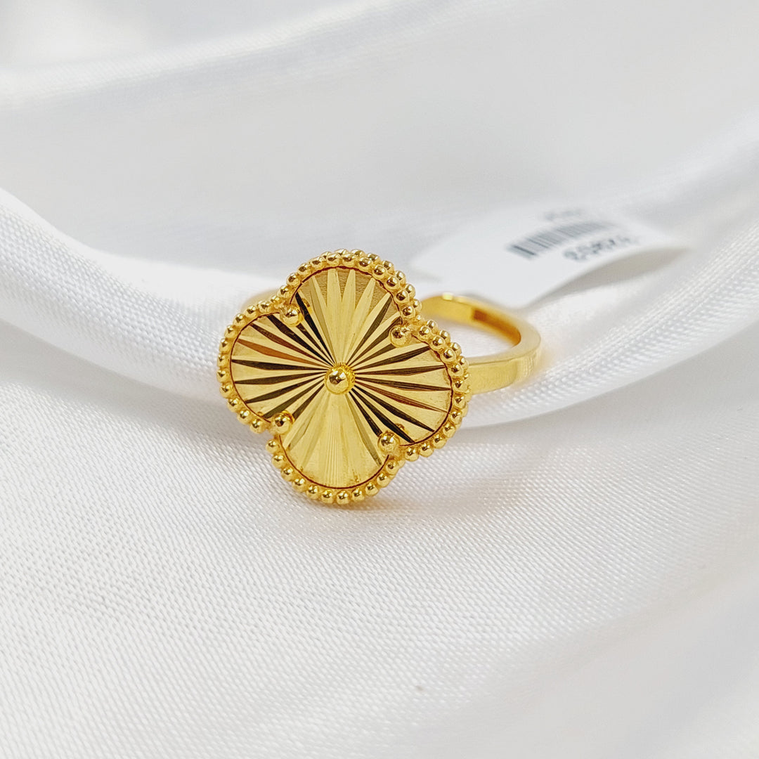 21K Gold Clover Ring by Saeed Jewelry - Image 3