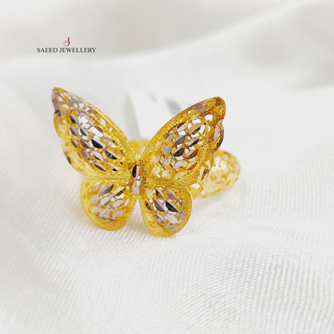 21K Gold Deluxe Butterfly Ring by Saeed Jewelry - Image 1