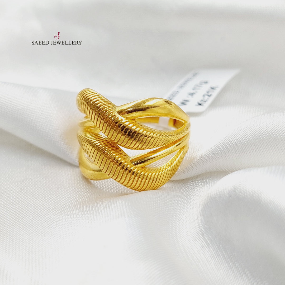 21K Gold Deluxe Ring by Saeed Jewelry - Image 3