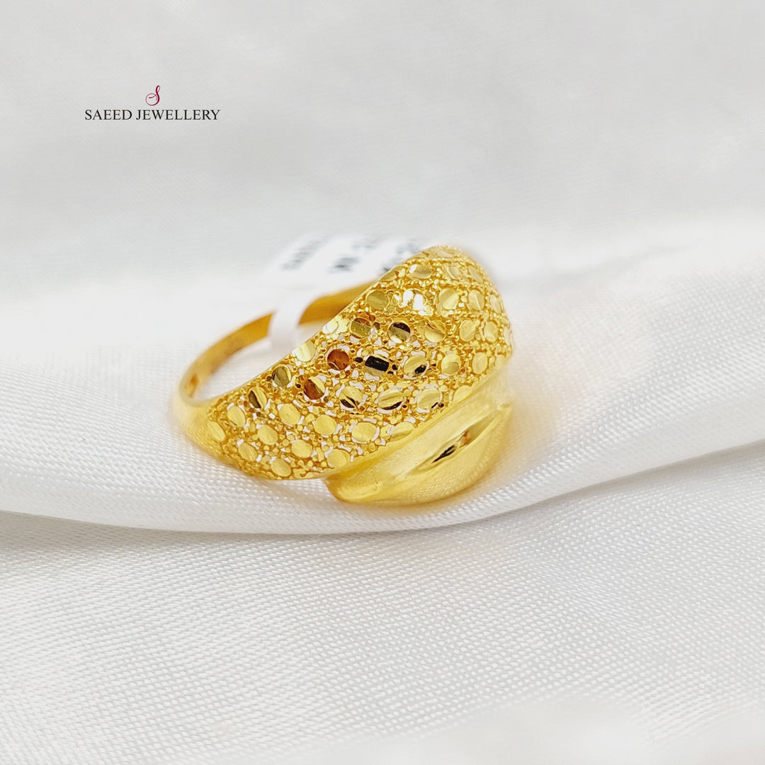 21K Gold Deluxe Ring by Saeed Jewelry - Image 3