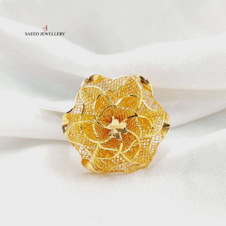 21K Gold Deluxe Rose Ring by Saeed Jewelry - Image 1