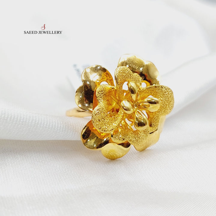 21K Gold Deluxe Rose Ring by Saeed Jewelry - Image 1