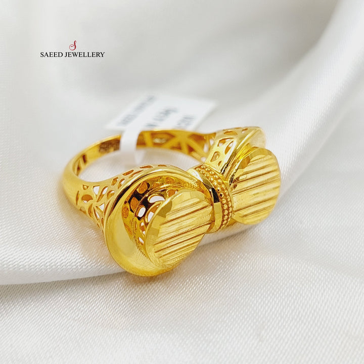 21K Gold Deluxe Tie Ring by Saeed Jewelry - Image 4