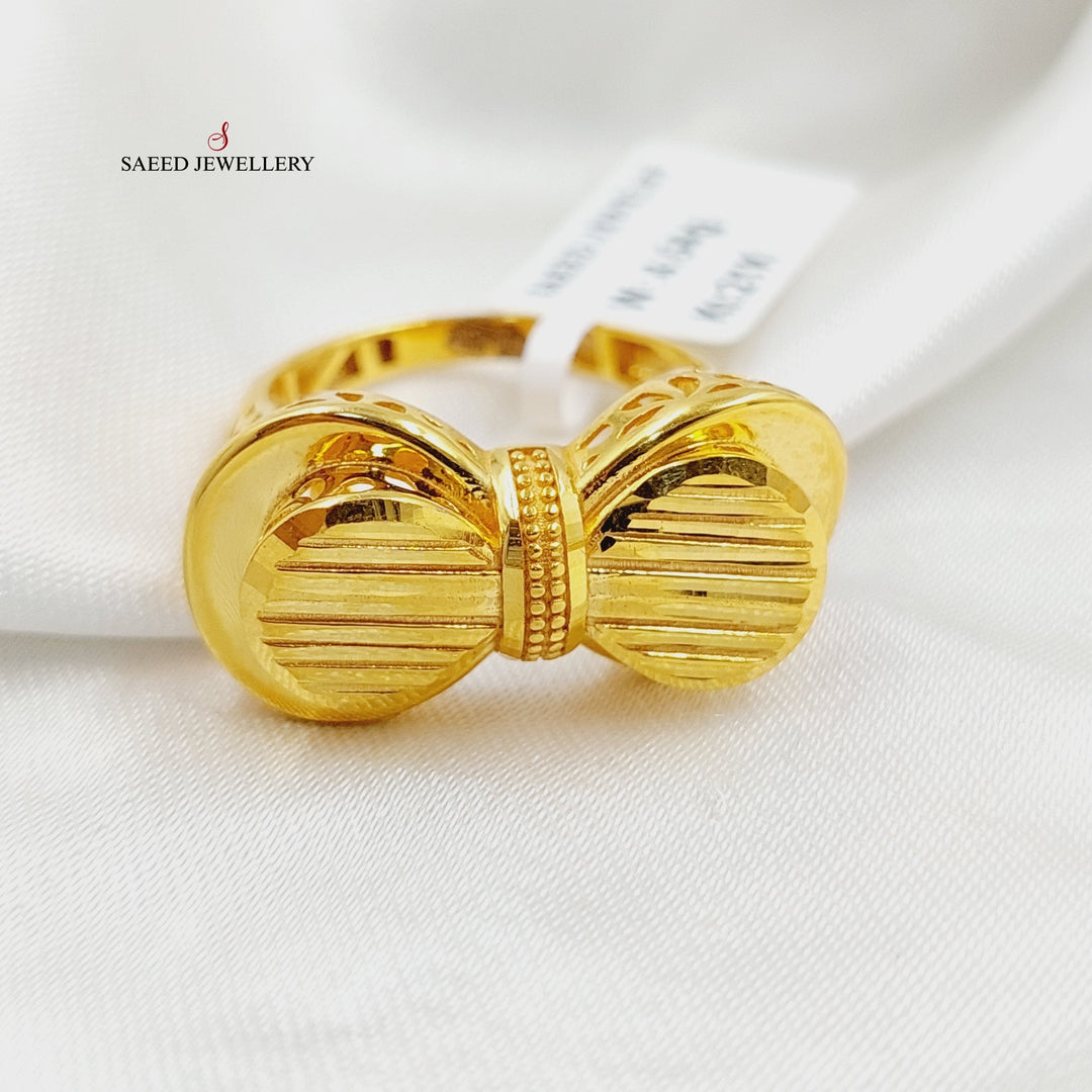 21K Gold Deluxe Tie Ring by Saeed Jewelry - Image 3