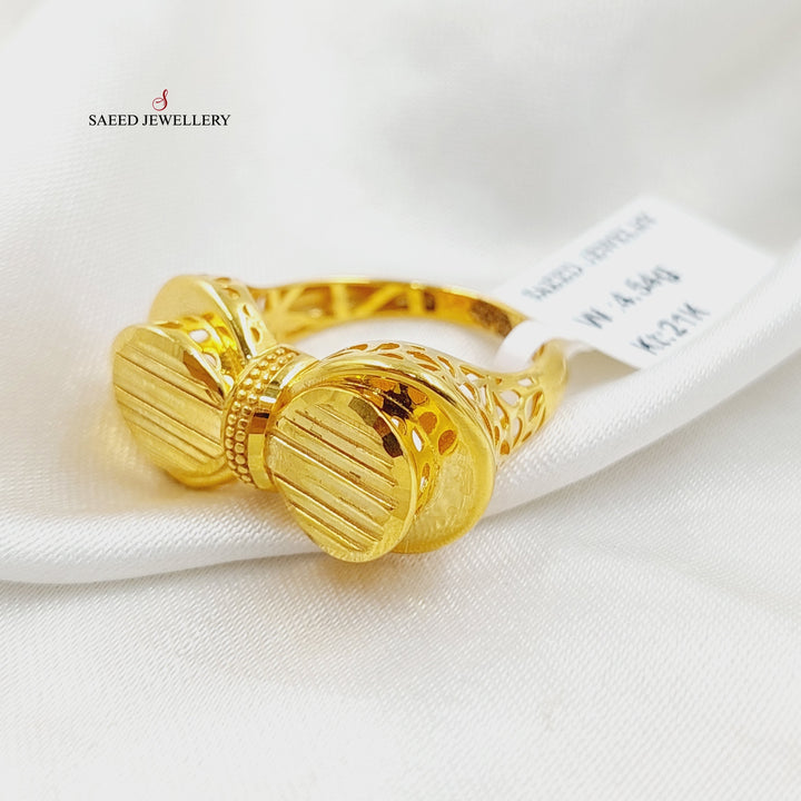 21K Gold Deluxe Tie Ring by Saeed Jewelry - Image 2