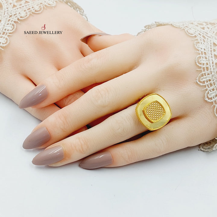 21K Gold Deluxe Turkish Ring by Saeed Jewelry - Image 4