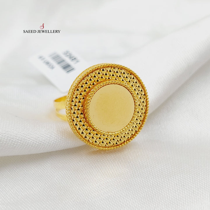 21K Gold Deluxe Turkish Ring by Saeed Jewelry - Image 1