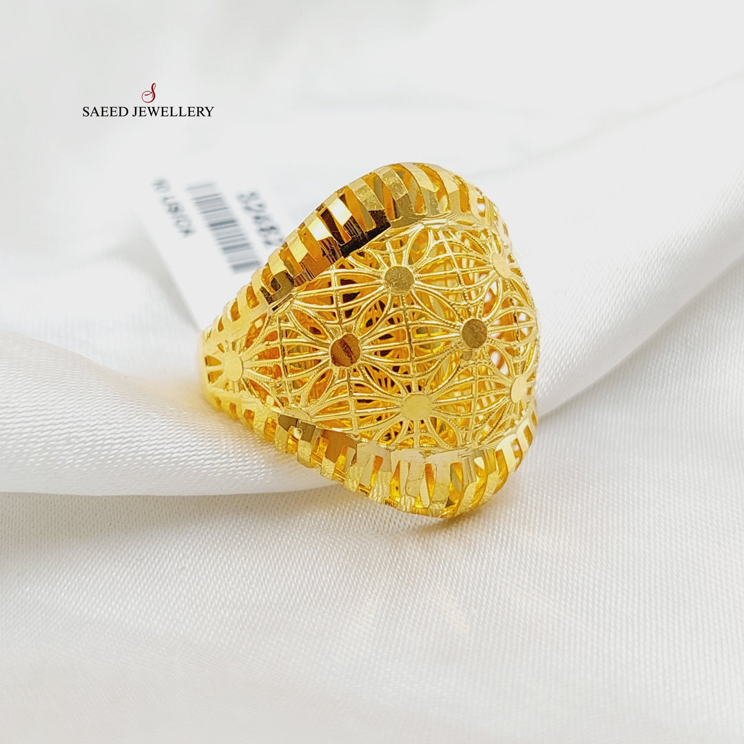 21K Gold Deluxe Turkish Ring by Saeed Jewelry - Image 3