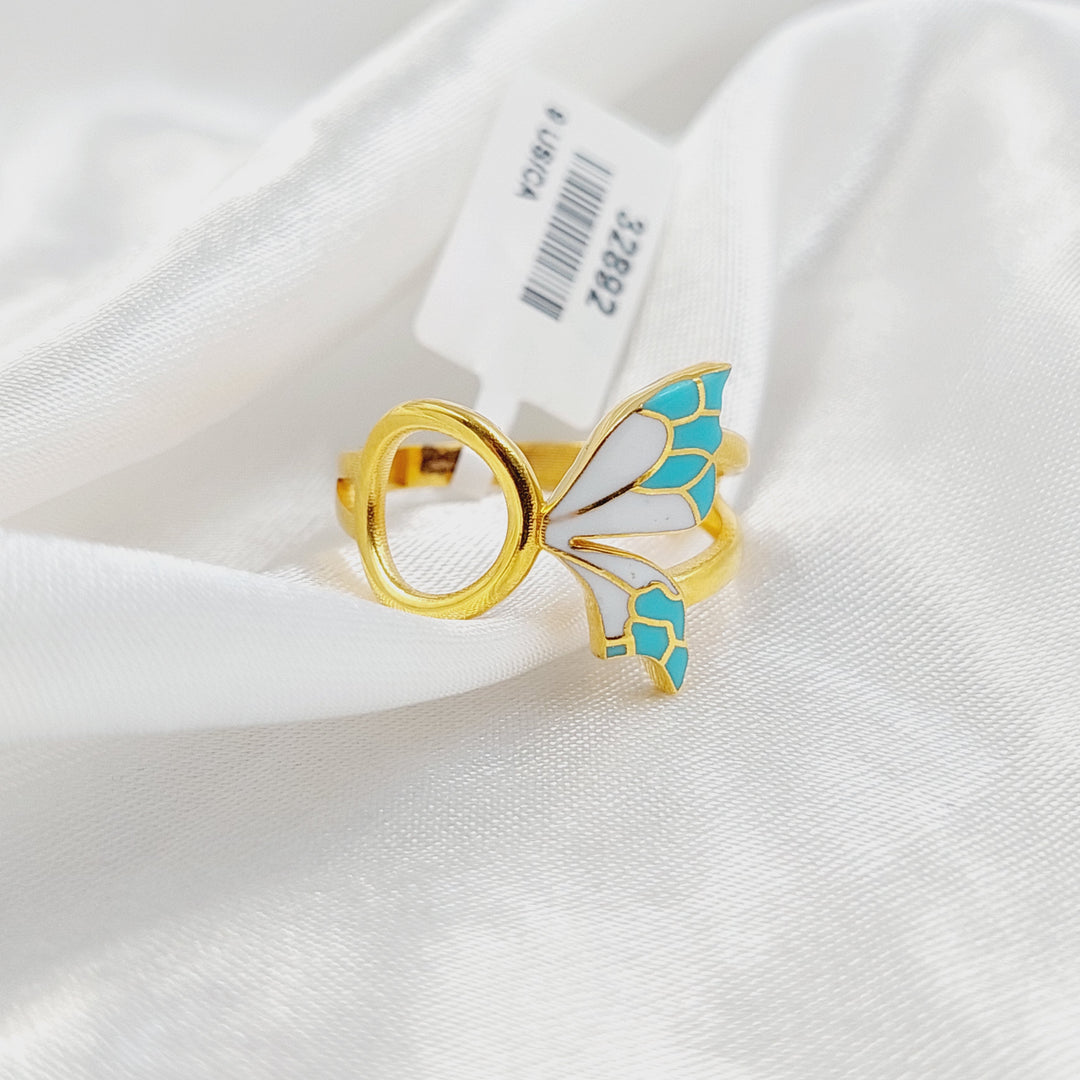 21K Gold Enameled Butterfly Ring by Saeed Jewelry - Image 4