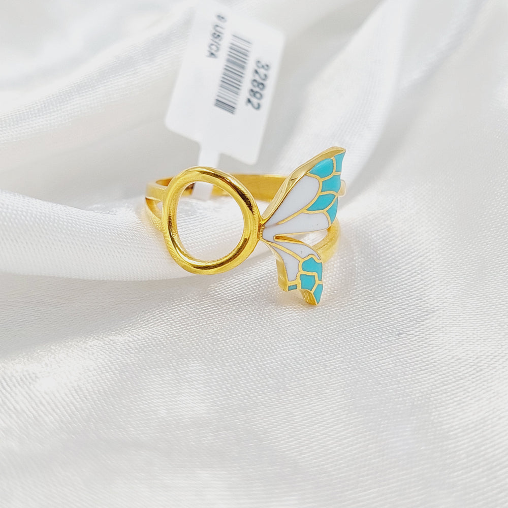 21K Gold Enameled Butterfly Ring by Saeed Jewelry - Image 2