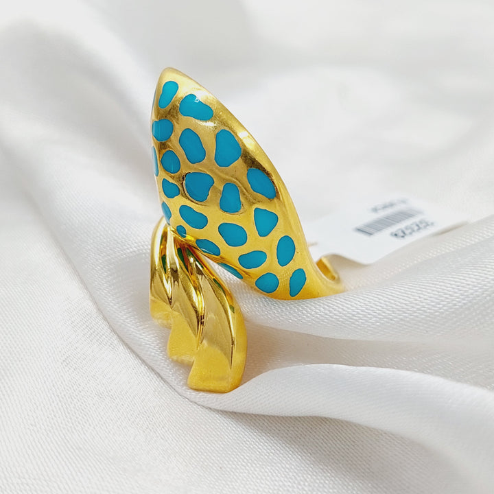 21K Gold Enameled Snake Ring by Saeed Jewelry - Image 3