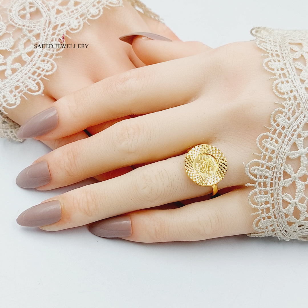 21K Gold English Ring by Saeed Jewelry - Image 5