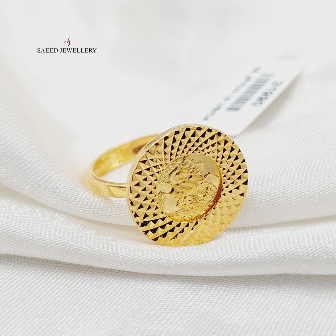 21K Gold English Ring by Saeed Jewelry - Image 3