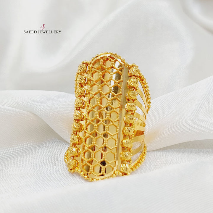 21K Gold Kuwaiti Ring by Saeed Jewelry - Image 4