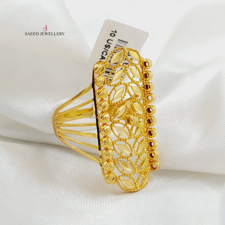 21K Gold Leaf Balls Ring by Saeed Jewelry - Image 4