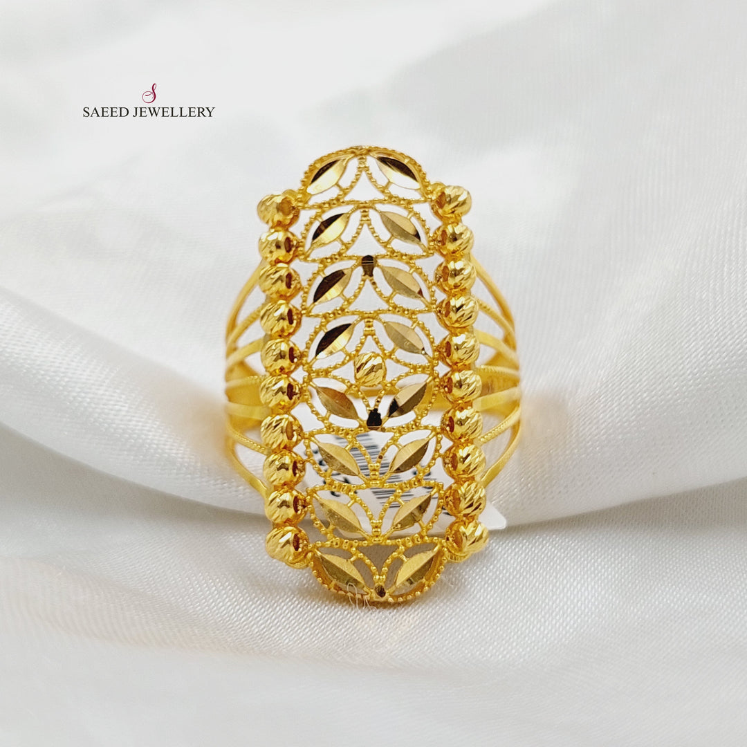 21K Gold Leaf Balls Ring by Saeed Jewelry - Image 5