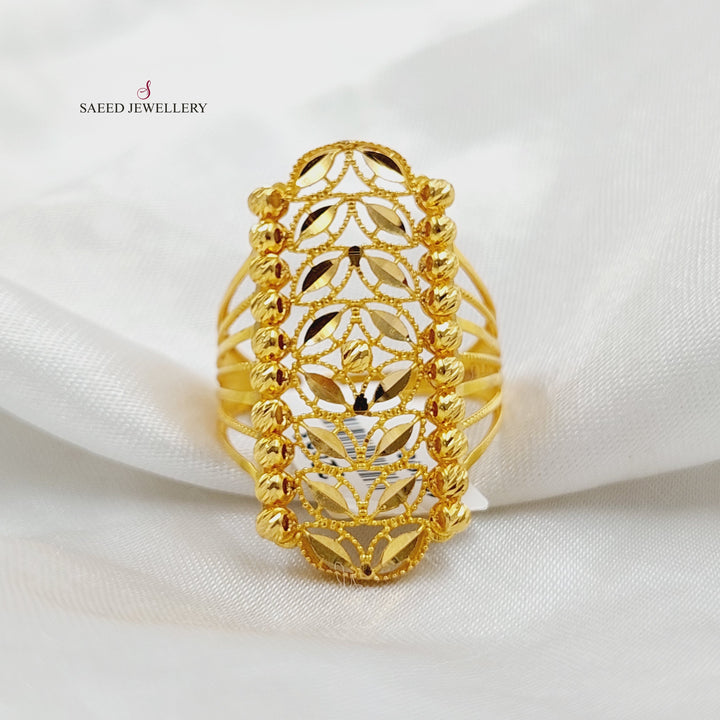 21K Gold Leaf Balls Ring by Saeed Jewelry - Image 5