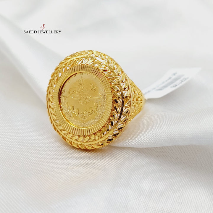 21K Gold Leaf Rashadi Ring by Saeed Jewelry - Image 2