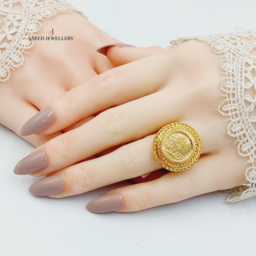 21K Gold Leaf Rashadi Ring by Saeed Jewelry - Image 4