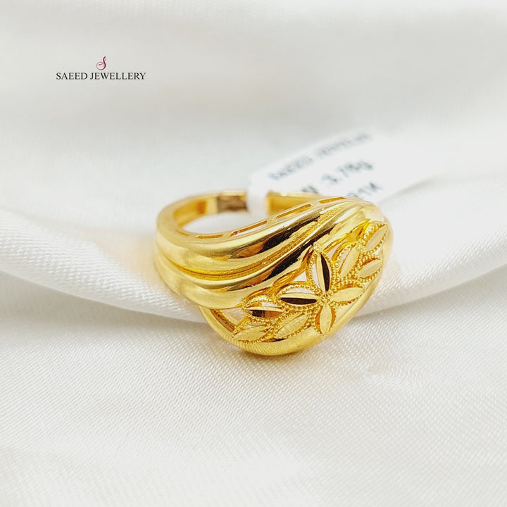 21K Gold Leaf Ring by Saeed Jewelry - Image 5