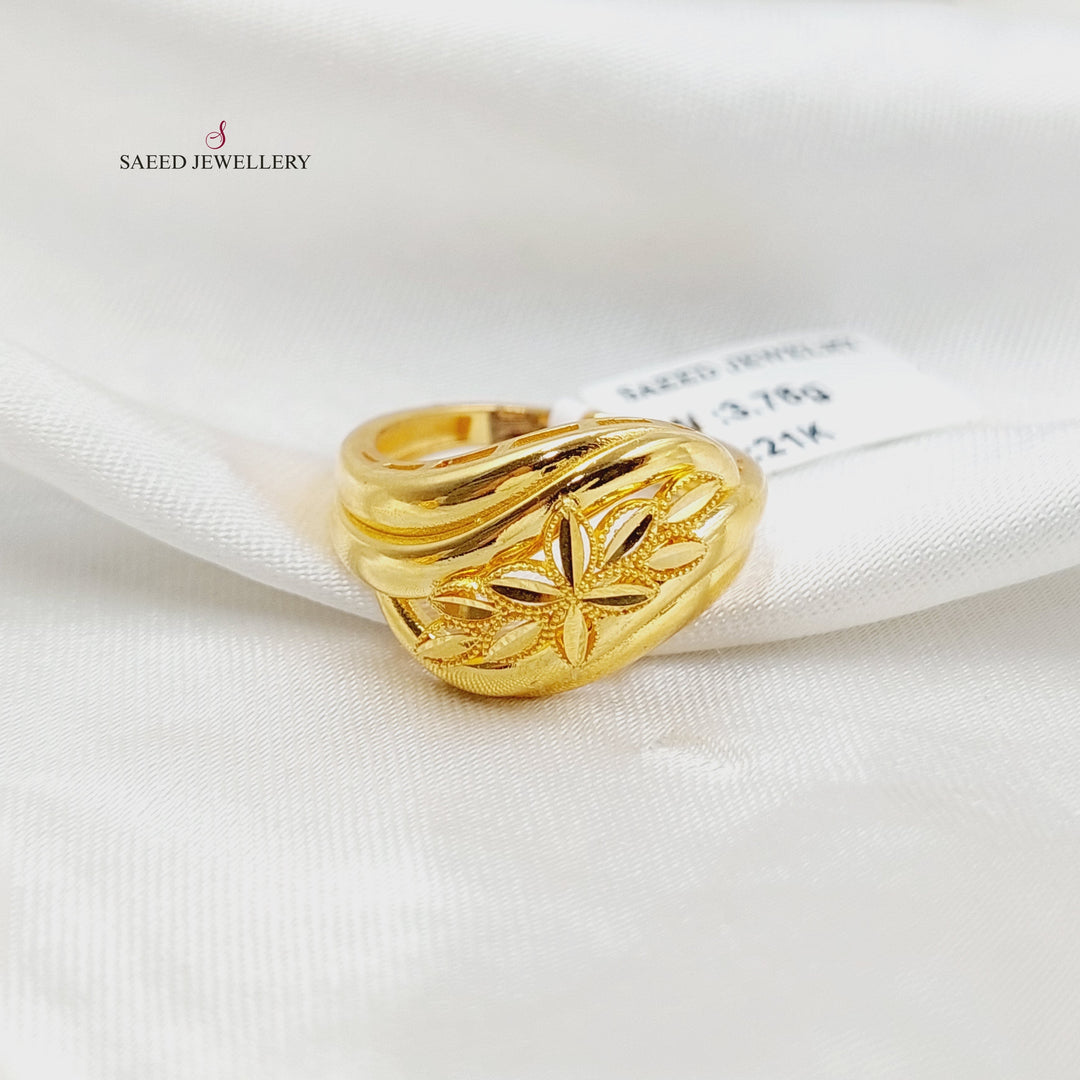 21K Gold Leaf Ring by Saeed Jewelry - Image 6